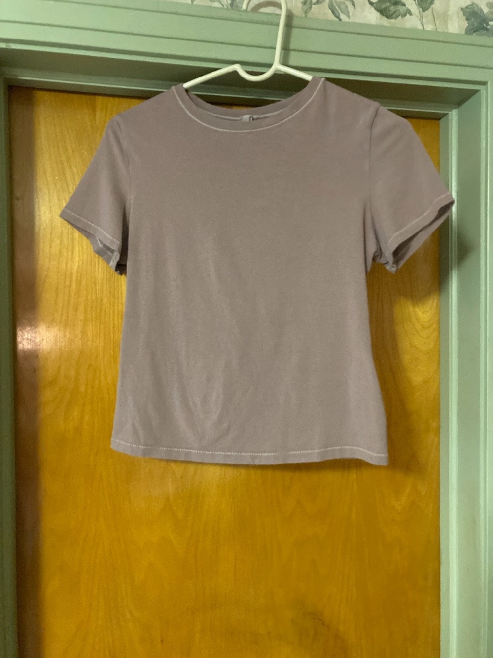 Skims Mauve Short Sleeve Crew Neck T Shirt Tee Shirt 90% Cotton Size Medium
